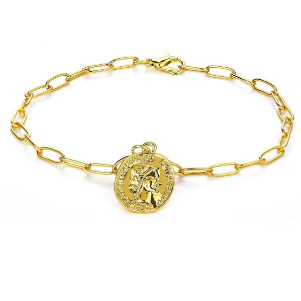 

trendy jewelry gold statement bracelets for women men accessories punk handmade charm chain bracelet adjustable birthday gift, Golden;silver