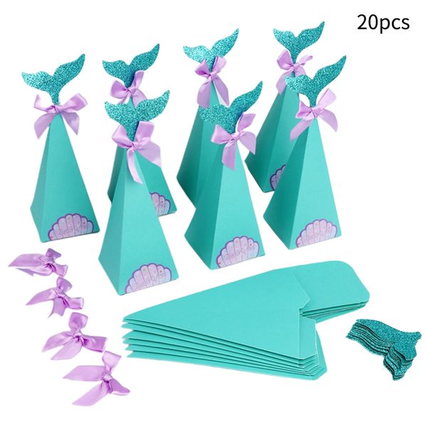 

20шт / комплект wrap party supplies diy triangle cute tail подарков дети коробка конфет