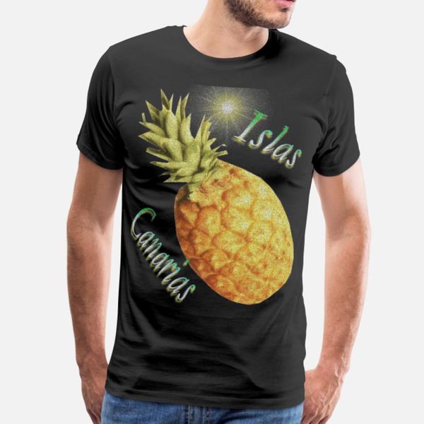 

canary islands with their own touch cute pineapple t shirt men design tee shirt s-xxxl slim graphic breathable spring pictures shirt