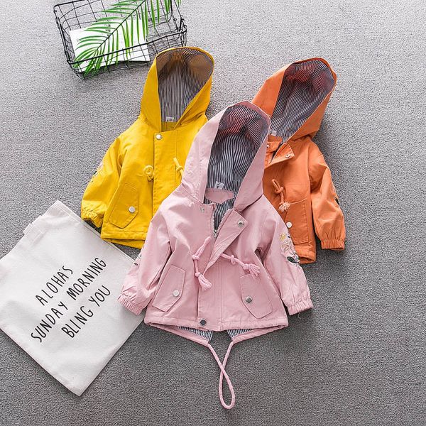 

baby girls jackets hooded girls coat new spring autumn kids jacket outerwear children clothing baby baby girls coats, Blue;gray