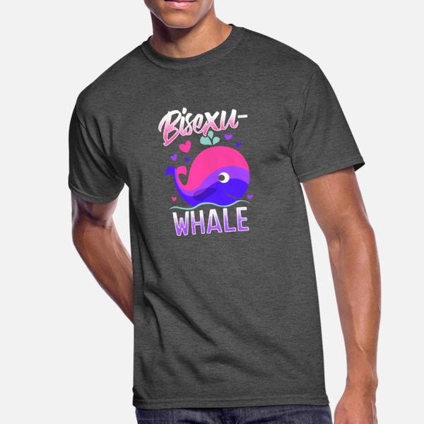 

bisexuwhale funny bisexual pride illustration t shirt men printed cotton o-neck clothes crazy casual spring autumn family shirt