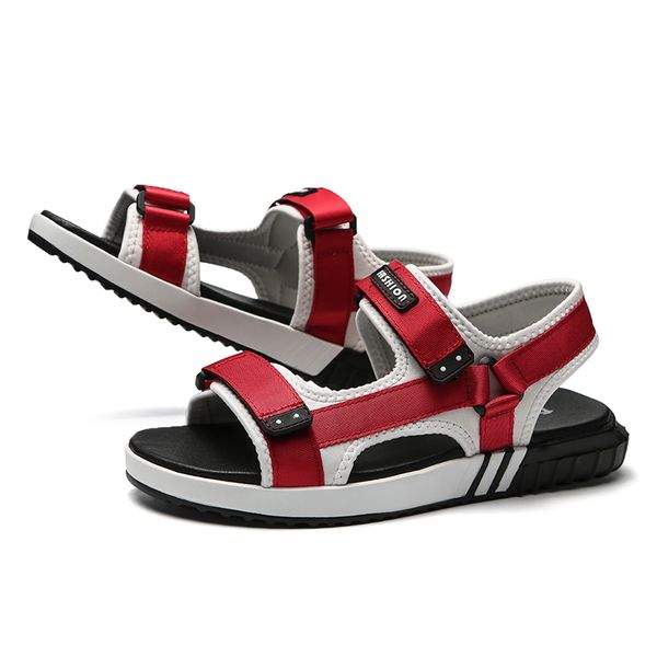 

sandles 39 footwear vietnam sandal flat walking sandales leather hombre outdoor sport homens big homme genuine sandalia roman s, Black