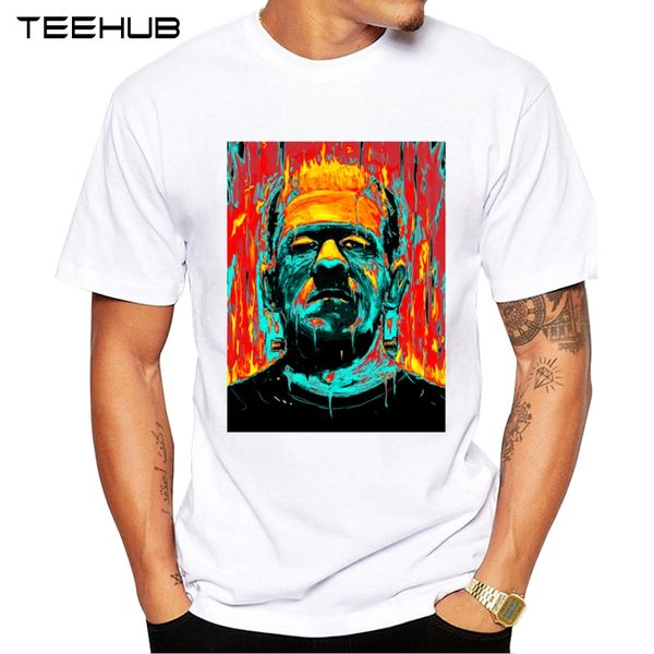 

teehub men's new fashion frankenstein design short sleeve t-shirt cool printed hipster tee shirts