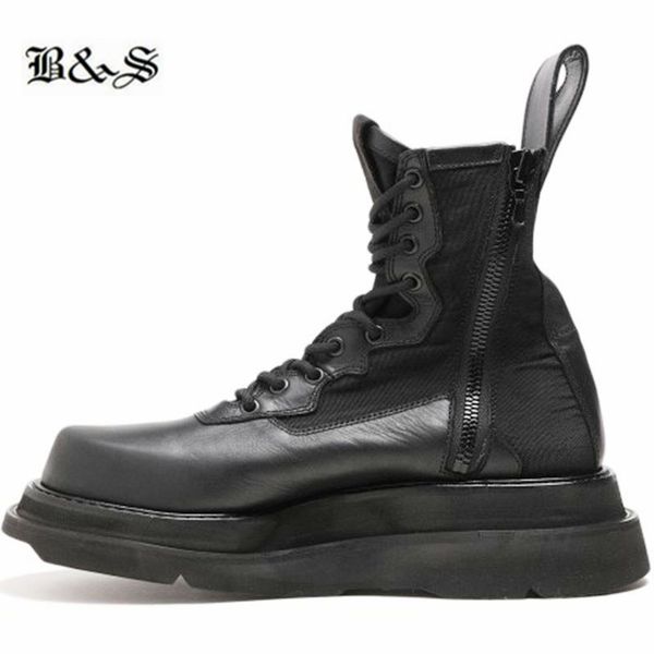 

black street customized made новый подлинный кожаный толстый sole платформа инструментальное martins boots