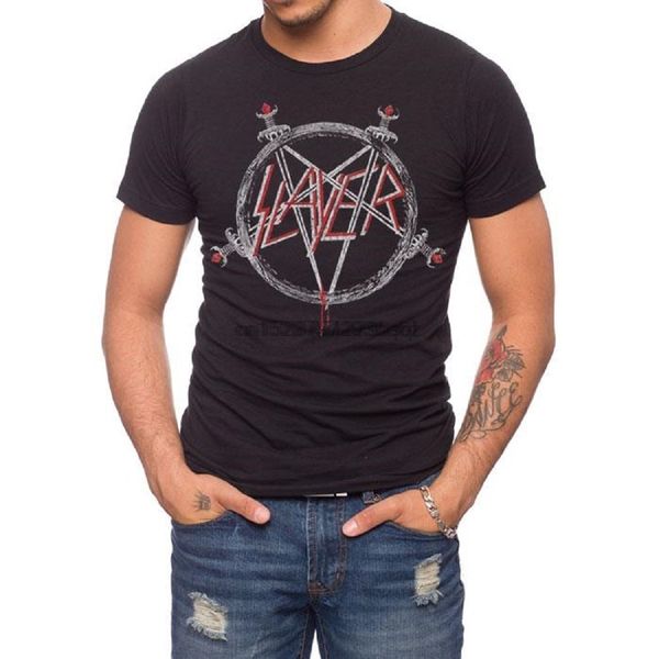 

slayer pentagram logo t-shirt