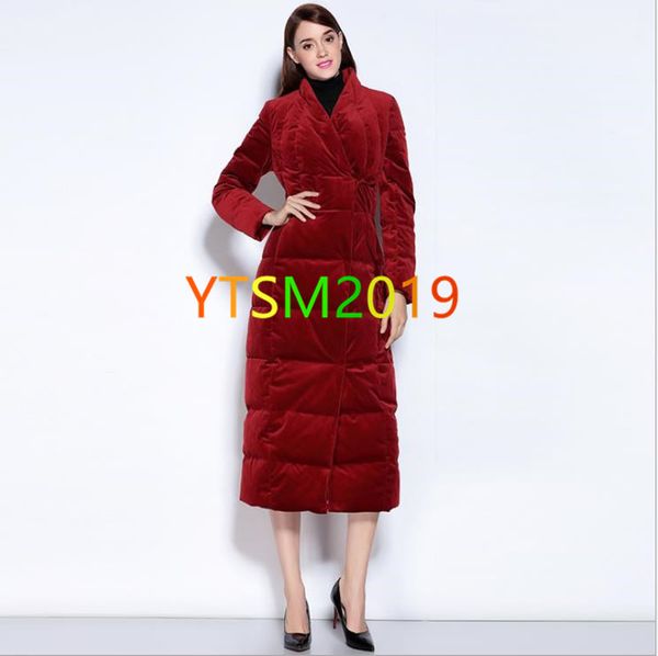 

down wear women's v-neck down jacket outdoor warm feather white duck down-filled coat outerwear windbreaker for winter, Black