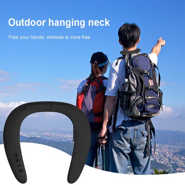 

neck bluetooth speaker outdoor portable speaker usb bass fm radio sd card slot with microphone for game smartphone