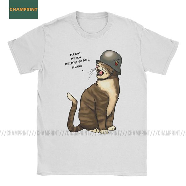 

german big cat wehrmacht t-shirts men tank tiger panzer africa humorous pure cotton tees short sleeve t shirt plus size