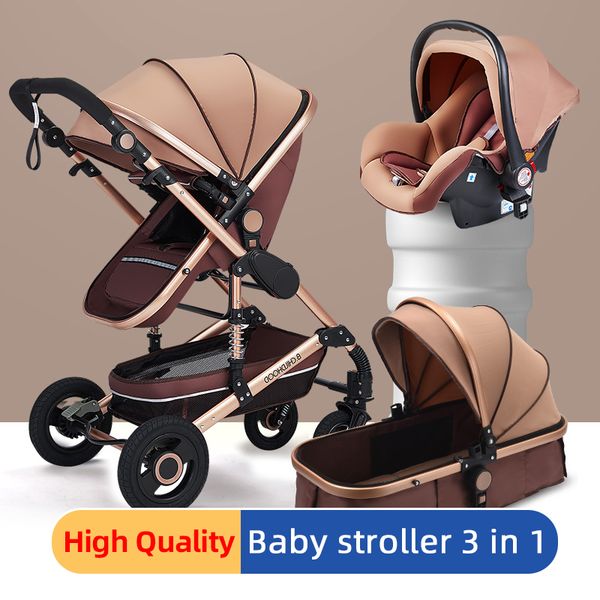 

luxury baby stroller 3 in 1 newborn stroller car high land-scap pram strollers for 0-36 months trolley lj200902