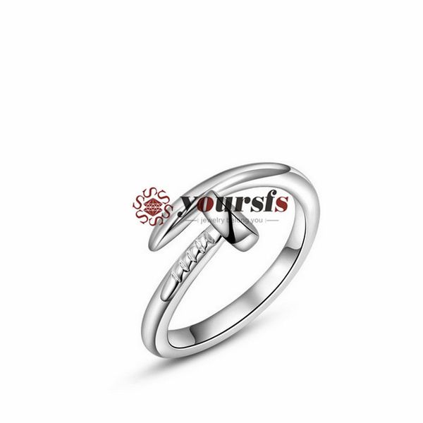 

yoursfs fashion simple nail model gold-plated 18k ladies mini european and american christmas gift anniversary ring, Golden;silver