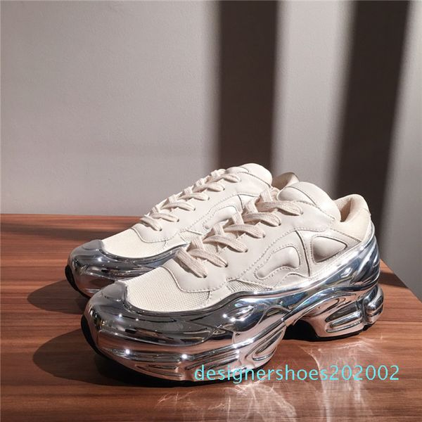 

fashion men oversized sneakers sole lightweight ozweego women tennis casual flat trainers low d02 raf simons sneakers with box d02, Black
