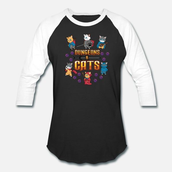 

подземелья и кошки тенниска мужчины печать 100% хлопок crew neck джентльмены sunlight комфортное лето стиль семьи рубашку
