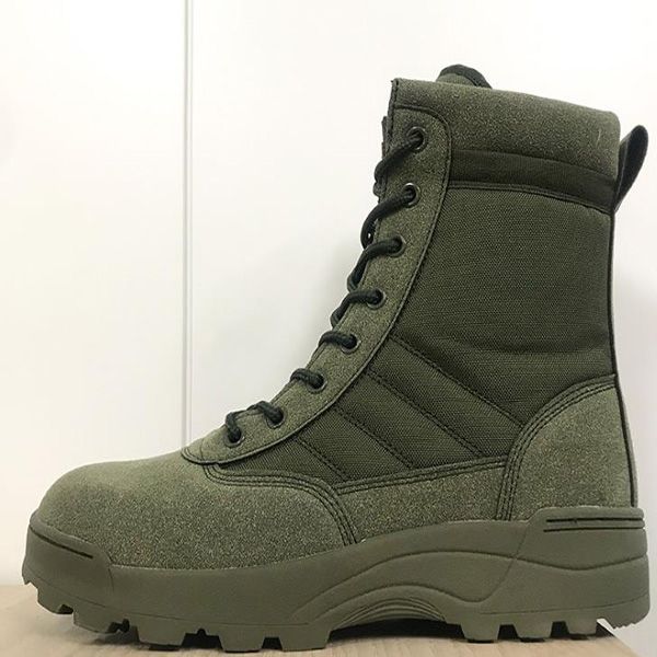 

swat military boots combat boots military fans outdoor hiking shoes fashion high-tactical shoes men and women lovers desert boots 777, Black;green