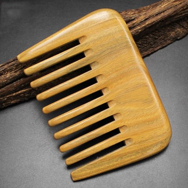 

beard hair wide tooth pocket combs brushes hair dryer care & styling curly detangling accessory tool anti dandruff hairloss accompany wax oi, Silver