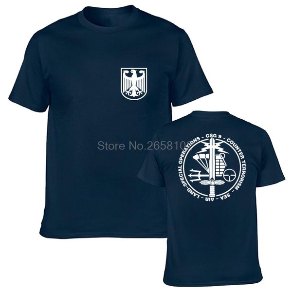 

mens t-shirt gsg 9 police german counter terrorism special operations unit tees shirt short sleeve heavy cotton t shirt tee