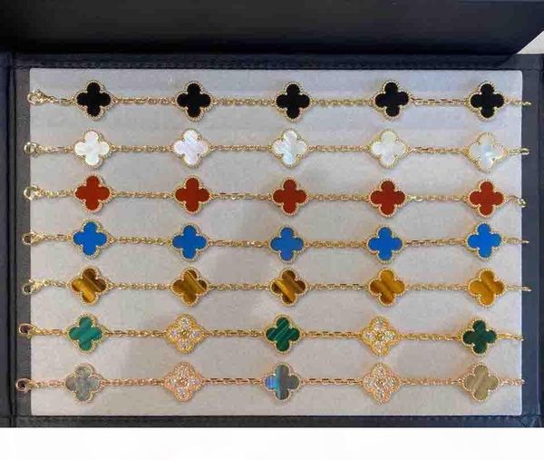 

s925 pure silver bracelet five flowers with nature green malchite and diamonds colver for women wedding jewelry gift ps6289a, Golden;silver