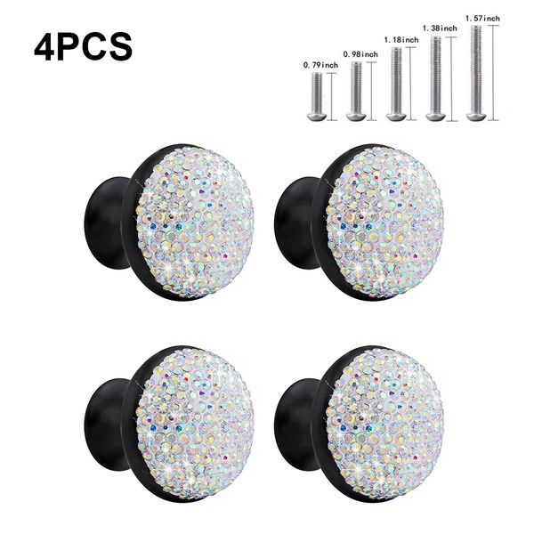 

4pcs bling home office dresser cupboard cabinet knob drawer wardrobe round