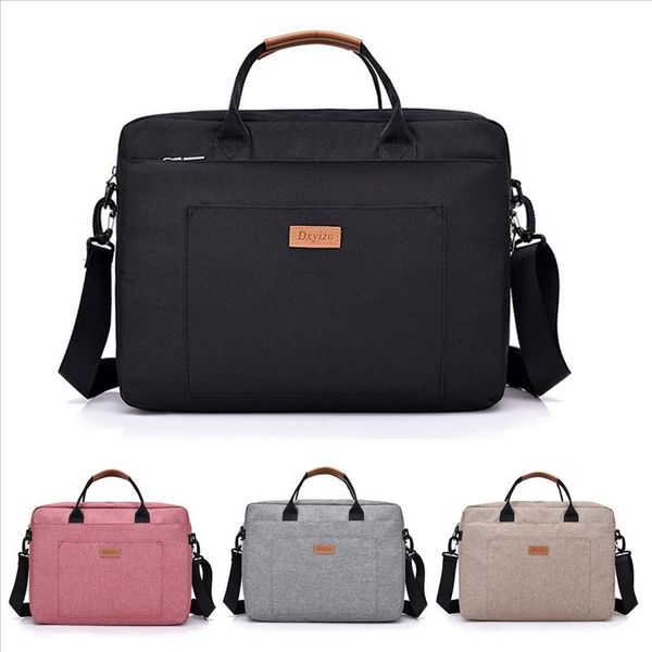 

black women men canvas briefcase 16 inch lapshoulder bag for female male handbag business computer bag travel large tote