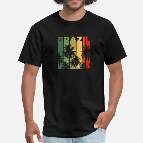 

vintage brazil beach vacation merchandise t shirt men knitted 100% cotton plus size 3xl basic solid anti-wrinkle comfortable shirt