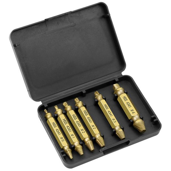 

6 in 1 screw remover damaged screwdriver set broken bolt screw remover deburrer