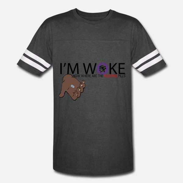 

i m woke sleeping pills t shirt men interesting cotton round collar basic solid interesting comical summer style unique