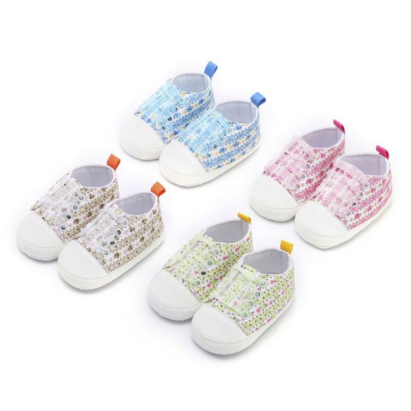 

новорожденные кружева вышивка обувь ребёнки первых ходунки малышей лук цветочная baby girl soft sole shoesa