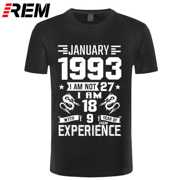 

1993 years fashion march april may june shirt january february december men's short sleeve t shirt printed casual july august