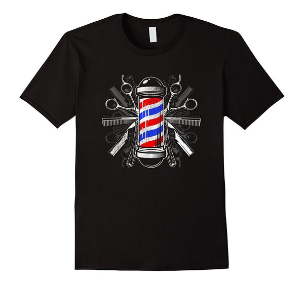 

2019 new summer прохладный tee shirt barbers pole scissor машинки для стрижки волос гребень t shirt - barber tee хлопок футболки