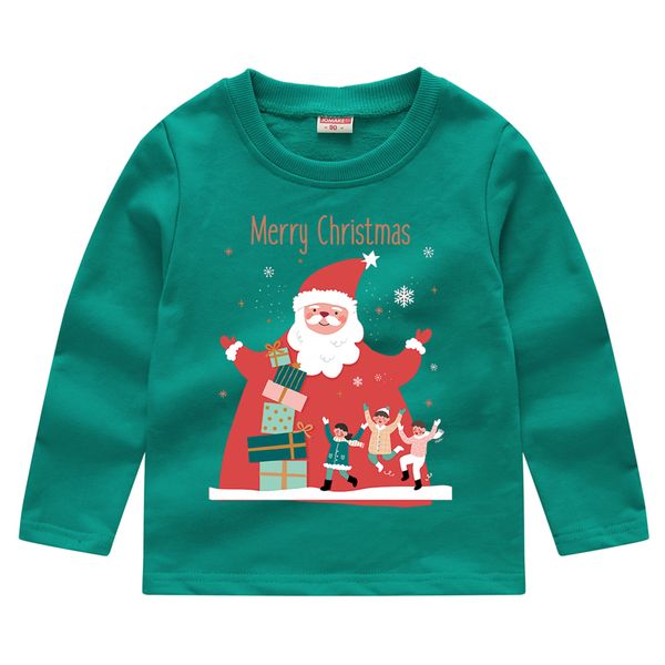 

xmas дети толстовки детские мальчики девочки кофты с длинным рукавом свитера crew neck пуловеры топы детская одежда осень футболки e92403, Blue