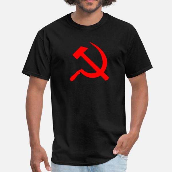 

hammer and sickle t shirt men customize cotton round collar basic solid crazy building summer style standard shirt