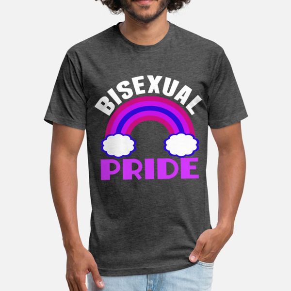 

bisexual pride rainbow t shirt men customized 100% cotton round neck basic solid anti-wrinkle breathable spring formal shirt