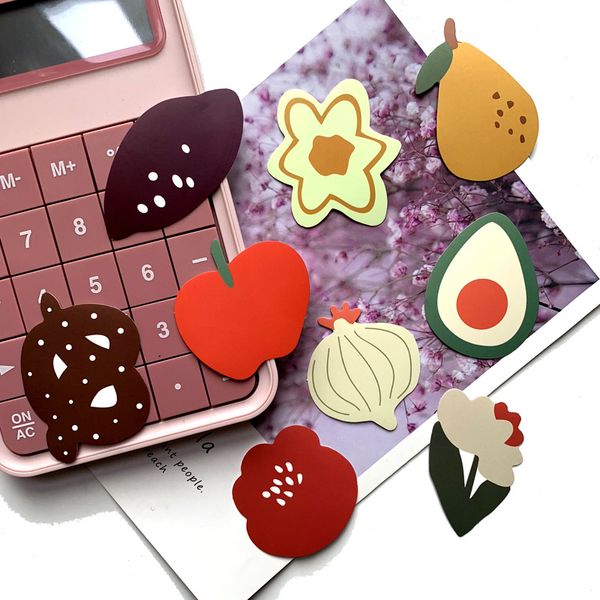 

5 sets=80pcs japanese and korean tulip radish pear croissant stickers mobile phone diary pvc stickers