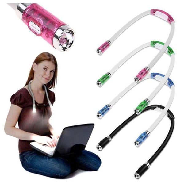 

portable lanterns headband type led reading light changeable lighting book hanging neck creative work