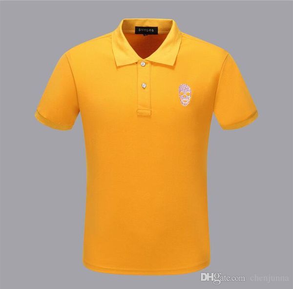 

2019 дизайнер brand new men рубашки поло мода классический с короткими рукавами повседневный дизайнер рубашки поло цветочные вышивки мужчины, White;black