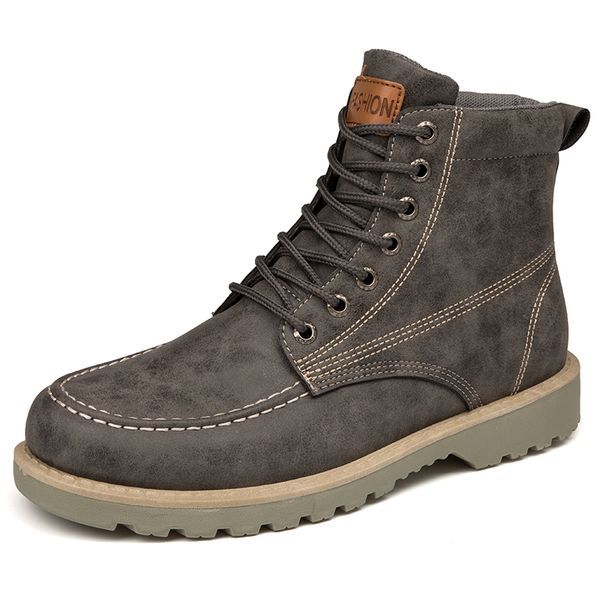 

зима мужчины boots толстый мужчина снега сапоги ручной работы человек голеностопного водонепроницаемый нескользящие человек мокасины мужская, Black