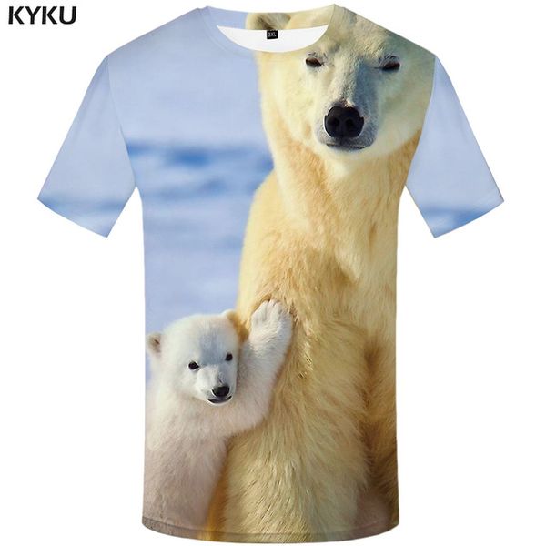 

brand russia bear 3d snow anime printed 3d print shirts graphic plus size kawaii men clothing