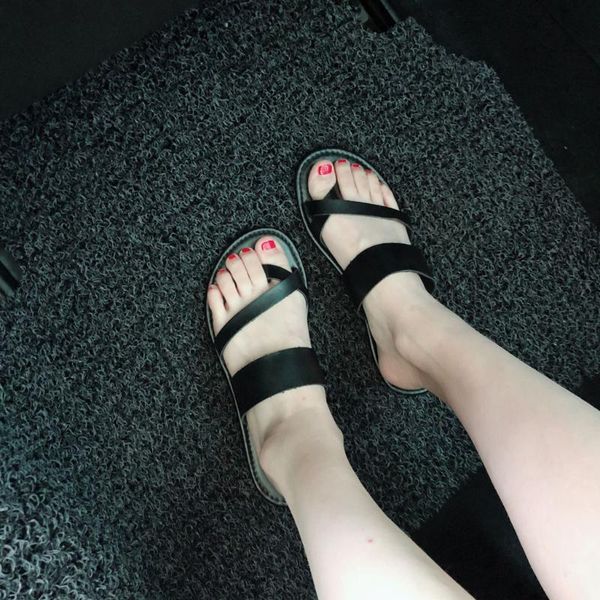 

2020 new women casual summer sandal slippers anti-skid beach outdoor open toe shoes sandals platform shoes flip flops#g4, Black