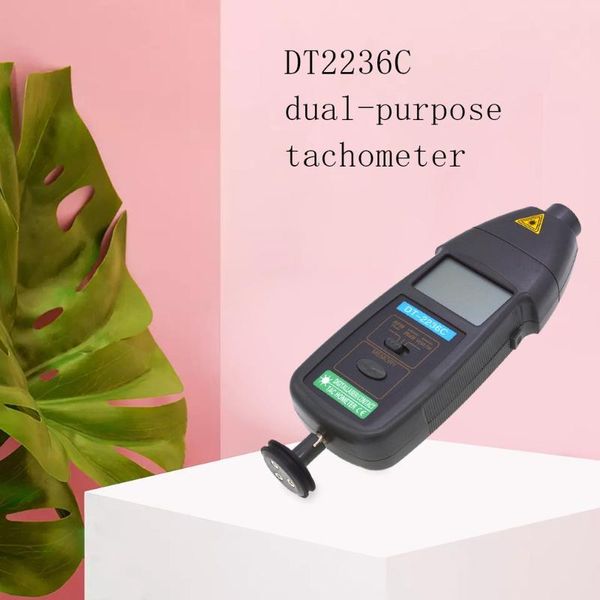 

box cameras dt2236c 2 in 1 speed detector meter laser rpm tachometer led digital optical contact
