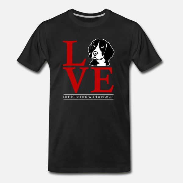 

beagle lover life is better with a beagle t shirt men design 100% cotton plus size 3xl slim fitness comfortable spring autumn trend shirt