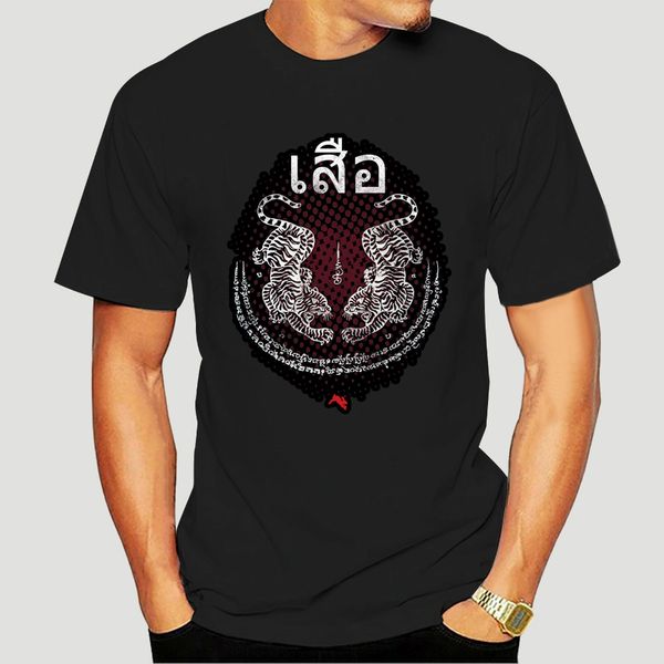 

twin tiger sak yant muay thai men t-shirt for kickboxing-2076a