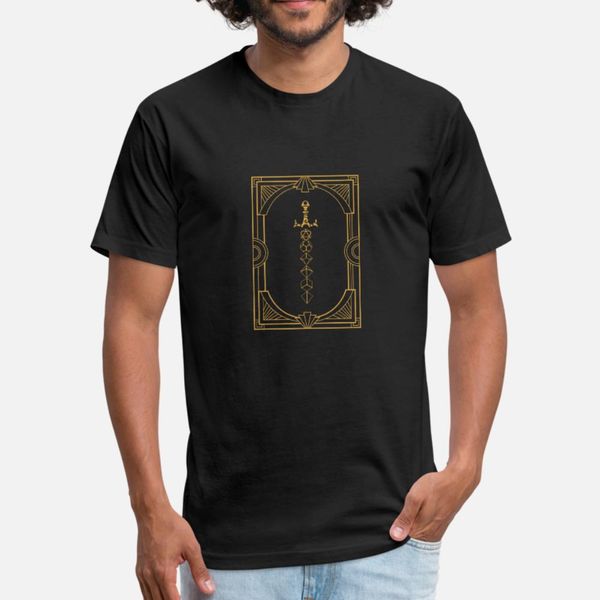 

dungeon armory's polyhedral dice sword tablet shirt men knitted cotton plus size 3xl kawaii loose authentic spring autumn letters shirt