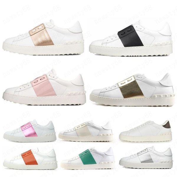 

new arrival casual shoes white black red fashion mens women leather breathable shoes open low sports sneakers size 35-46