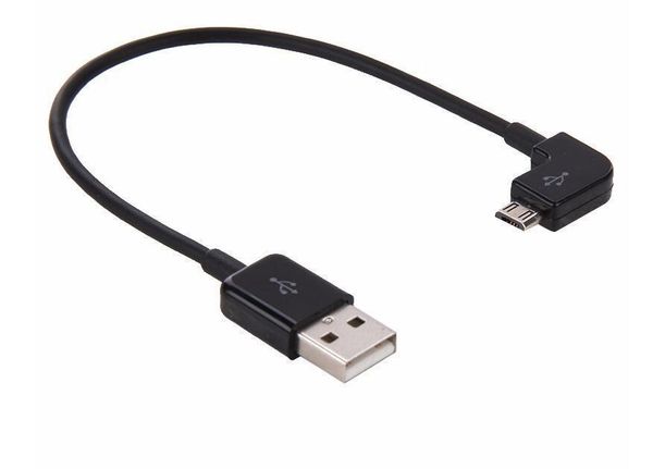 

100pcs/lot universal right angle 90 degree micro usb v8 data charger cable for andriod phone