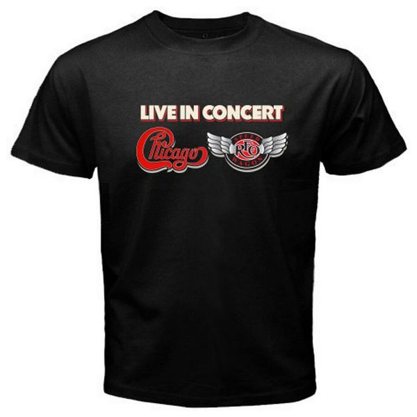 

new chicago reo speedwagon concert tour men's black t-shirt size s to 3xl customize o neck tee shirt