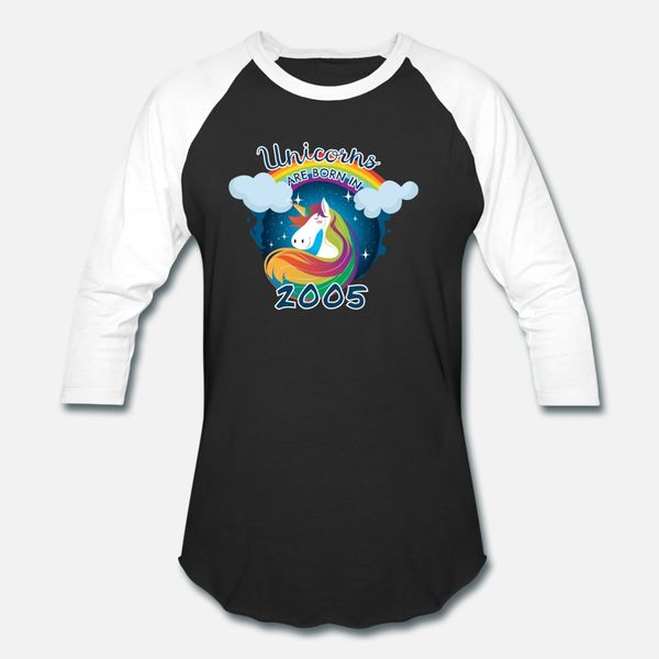 

unicorns are born in 2005 einhorn t shirt men create short sleeve o-neck vintage fit new fashion summer style leisure shirt