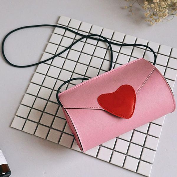 

women pu leather party mini fashion messenger shoulder bag gift ladies buckle crossbody bag candy color flap red heart