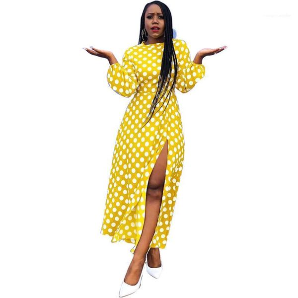 

neck long sleeve dress womens bodycon dresses fashion natural color polka dot pattern dresses casual slash, Black;gray