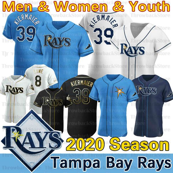 

tampa bay willy adames jersey austin meadows yandy diaz kevin 39 kiermaier brandon lowe joey wendle ji-man choi 2020 season baseball jerseys, Blue;black