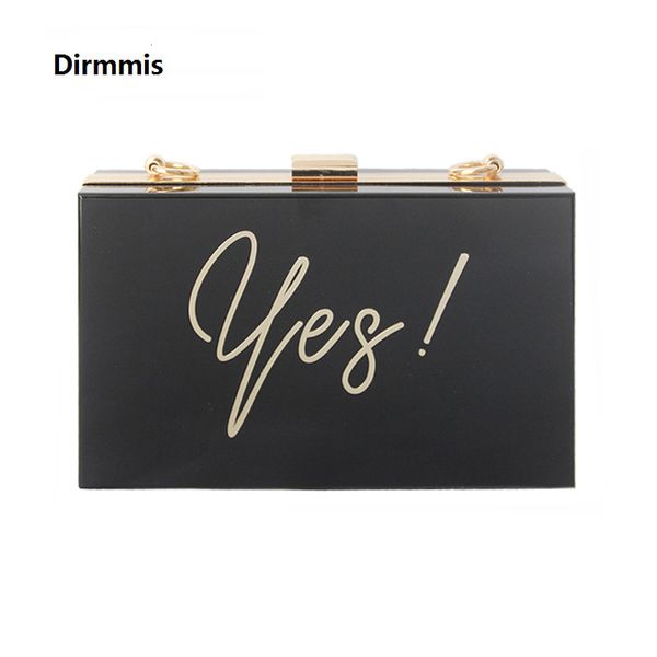 

new fashion accessory women bag vintage solid black party frame eveningbag yes letter handbag woman wedding trendy clutch purse