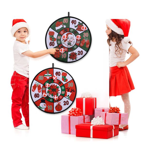 Set di giochi per freccette con palline di Natale Set di freccette per bambini di Natale con 4 palline appiccicose Set di freccette per famiglie natalizie sicure